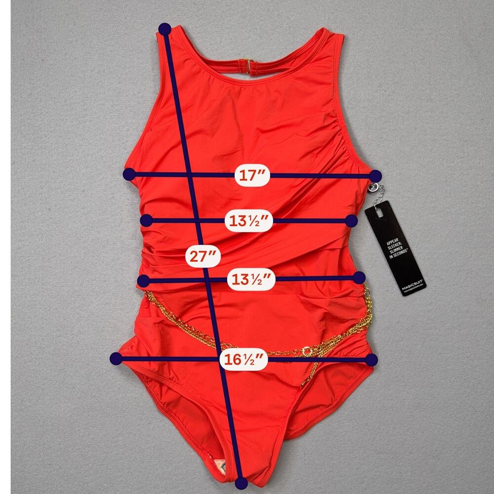 Magicsuit Women's Hyperlink Annette One-Piece Swimsuit - Persimmon 10 $182 - Picture 3 of 13